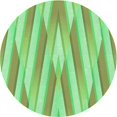 thumbnail image 1 of Ahgly Company Tapis Rond Lavable en Machine Intérieur Vert Jade Transitionnel, 6 Pieds Rond, 1 of 7