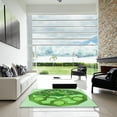 thumbnail image 6 of Ahgly Company Indoor Round Patterned Dark Lime Green Area Rugs, 6' Round, 6 of 6
