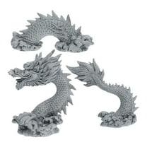 Clispeed Dragon Figurines for Adults Dragon Sculpture Grey Garden Ornament Outdoor Use 1Pcs
