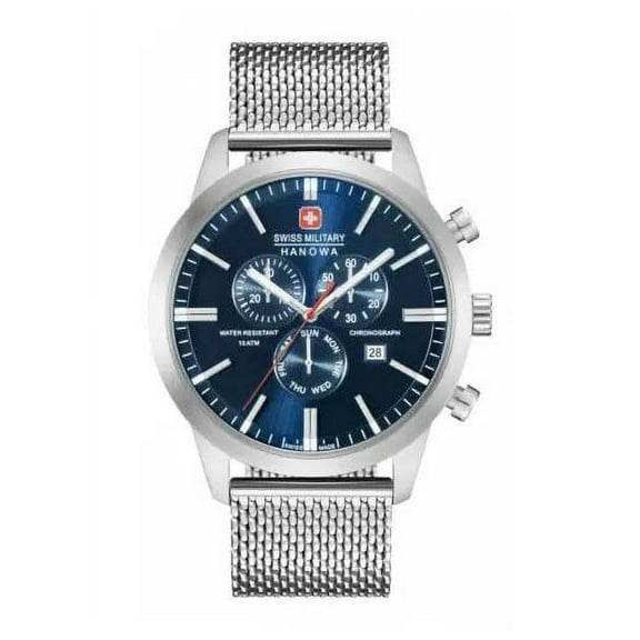 Swiss Military Hanowa Stainless-Steel Blue Dial Quartz Mens Watch 06-3308.04.003