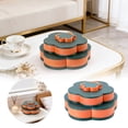 thumbnail image 1 of Klonfd Rotating Snack Platter With Lid Perfect For Dips And Veggies For Parties Picnics And Travel, 1 of 5