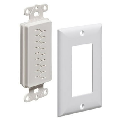 1 Cable Entry Arlington Industries - CED130WP - 1 Gang Non Metallic - Slotted Cable Entry Device - With Wall Plate ()
