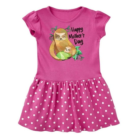 

Inktastic Happy Mother s Day Cute Sloth and Baby Gift Toddler Girl Dress