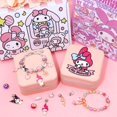 thumbnail image 4 of Miniso Kuromi My Melody Kawaii niños Diy conjunto de pulsera de cuentas pulsera hecha a mano joyería para niños decorar juguete regalo de Navidad, 4 of 5