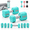 Blue, variant on 4-in-1 Adjustable Dumbbell Set, Black, Pair of 2, Total 20 Lb (4, 6, 8, 10 Lb Options)