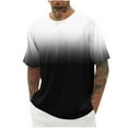 thumbnail image 2 of cllios Men's Big and Tall Gradient T Shirt Short Sleeve Round Neck Tee Summer Workout Muscle Tee, 2 of 3