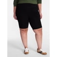 thumbnail image 3 of Terra & Sky Women's Plus Size Bike Shorts with Pocket, Sizes 0X-5X, 3 of 3