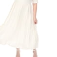 thumbnail image 5 of White Mark Women's Plus Size Square Neck Short Sleeve Tiered Maxi Dress, 5 of 6