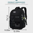 thumbnail image 6 of Ficcug School Backpack for 15.6" Laptop,Fashion Waterproof School Bag for Boys Girls Women Men Teens,Middle / High / College Bookbags,Black, 6 of 8