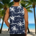 thumbnail image 5 of Taqqpue Men's Floral Tank Tops Crew Neck Sleeveless Tees Quick Dry All Over Print Casual Sport T-Shirts Hawaii Beach Vacation, 5 of 6