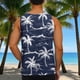 thumbnail image 5 of Camiseta sin mangas de cuello redondo para hombre, informal, a la moda, con estampado, cuello redondo, sin mangas, deportiva, blusa para hombre, 5 of 6