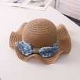 thumbnail image 2 of TAIAOJING Toddler Baby Girl Straw Hat Baby Sun Hat Bow Summer Beach Hat Stylish One Size, 2 of 3