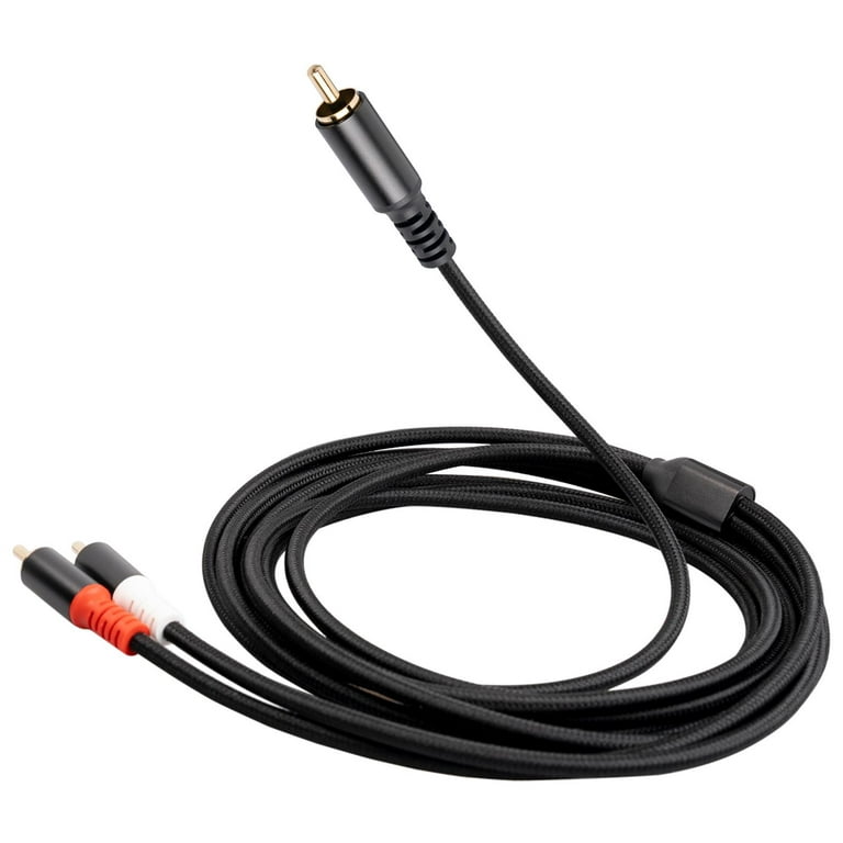 Y-split subwoofer cable fabric covered