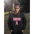 thumbnail image 4 of Tstars Breast Cancer Awareness Survivor Women's Hoodie Support the Fight Against Breast Cancer Small Black, 4 of 4