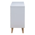 thumbnail image 3 of Furniture of America Pives Mid-Century Modern Wood 6-Drawer Dresser in White, 3 of 6