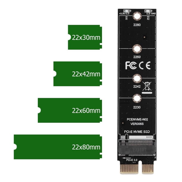 Kuymtek Tarjeta adaptadora NVME M.2 a PCI-E3.0 1x Tarjeta convertidora de extensión M Key NGFF