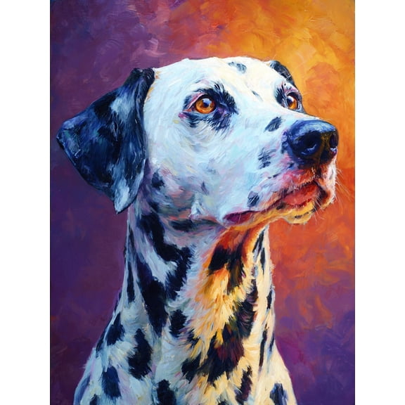 Dalmatian Dog Oil Painting Canvas Print Wall Art for Living Room Bedroom Office Hallway Kitchen Cafe Home Decor