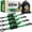 Green Strap, variant on Strapinno Retractable Ratchet Straps 1 in x10ft, with Rubber-Coated Handles, S-Hooks, Secure Cargo Tie-Downs for Motorcycles, Bikes & Daily Use, Breaking Strength -1,500LBS/680KG (4 PK, Blue)