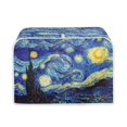 thumbnail image 1 of Renewold Van Gogh Starry Night Toaster Cover 2 Slice Bread Toaster Oven Dustproof Cover Soft Foldable Wide Slot Kitchen Appliance Decor Cover, 1 of 5