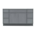 thumbnail image 6 of Vanity Art 57" Freestanding Bathroom Vanity Cabinet without Top in Smoky Gray, 6 of 6