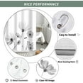 thumbnail image 5 of Gray Daisy Flowers Shower Curtain, Simple and Fresh Elegance Floral Plants Cloth Rustic Farmhouse Bathroom Decor, Waterproof Durable Fabric Bathtubs Curtains Sets with 12 Hooks 72x72 White, 5 of 6