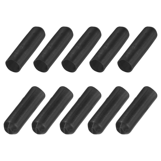 15Pcs Tapas de extremo termocontraíbles 10mm ID x 42mm L 2.5:1 Relación Tapas de tubos termocontraíbles forradas selladas impermeables negras