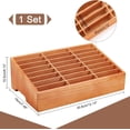 thumbnail image 2 of Wooden Classroom Cell Phone Storage 24 Grid Mobile Phone Storage Box Multi Cell Phone Rack Display Management Desktop Organizer for Teachers Classroom School Office, 2 of 6