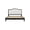 Black, variant on Euroco Wood Queen Platform Bed with Upholstered Headboard, Black