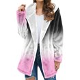 thumbnail image 2 of jobturf Hoodies for Women Fashion Gradient Fleece Jacket Full Zip up Long Sleeve Hooded Sweatshirts Casual Winter Coats with Pockets, 2 of 6