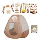 thumbnail image 3 of Juego de equipo de acampada para niños de 34 piezas, desarrollo de fogata al aire libre con tienda de campaña, juguete para interior y exterior,, 3 of 9