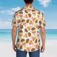 thumbnail image 4 of Pofeuu Cute Ice Cream Print Hawaiian Shirt for Men Sleeves Casual Button Down Summer Beach Dress Shirts T-Shirts,Large, 4 of 7