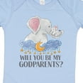 thumbnail image 4 of Inktastic Will You Be My Godparents? Cute Elephants Moon and Stars Boys or Girls Baby Bodysuit, 4 of 5