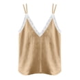 thumbnail image 6 of Ihhxva Women's Spaghetti Strap Tank Top Loose Fit Lace Trim Cami V-Neck Sleeveless Summer Casual Cotton Flowy Layering Beach Essential S-2XL, 6 of 7