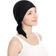 thumbnail image 6 of PHOGARY 4 Pack Bamboo and Cotton Chemo Headwear for Women, Pre-Tied Bandana Muslim Beanie Turban Head Scarf for Chemo Hair Loss Cancer Patients Sleep Caps, 6 of 7