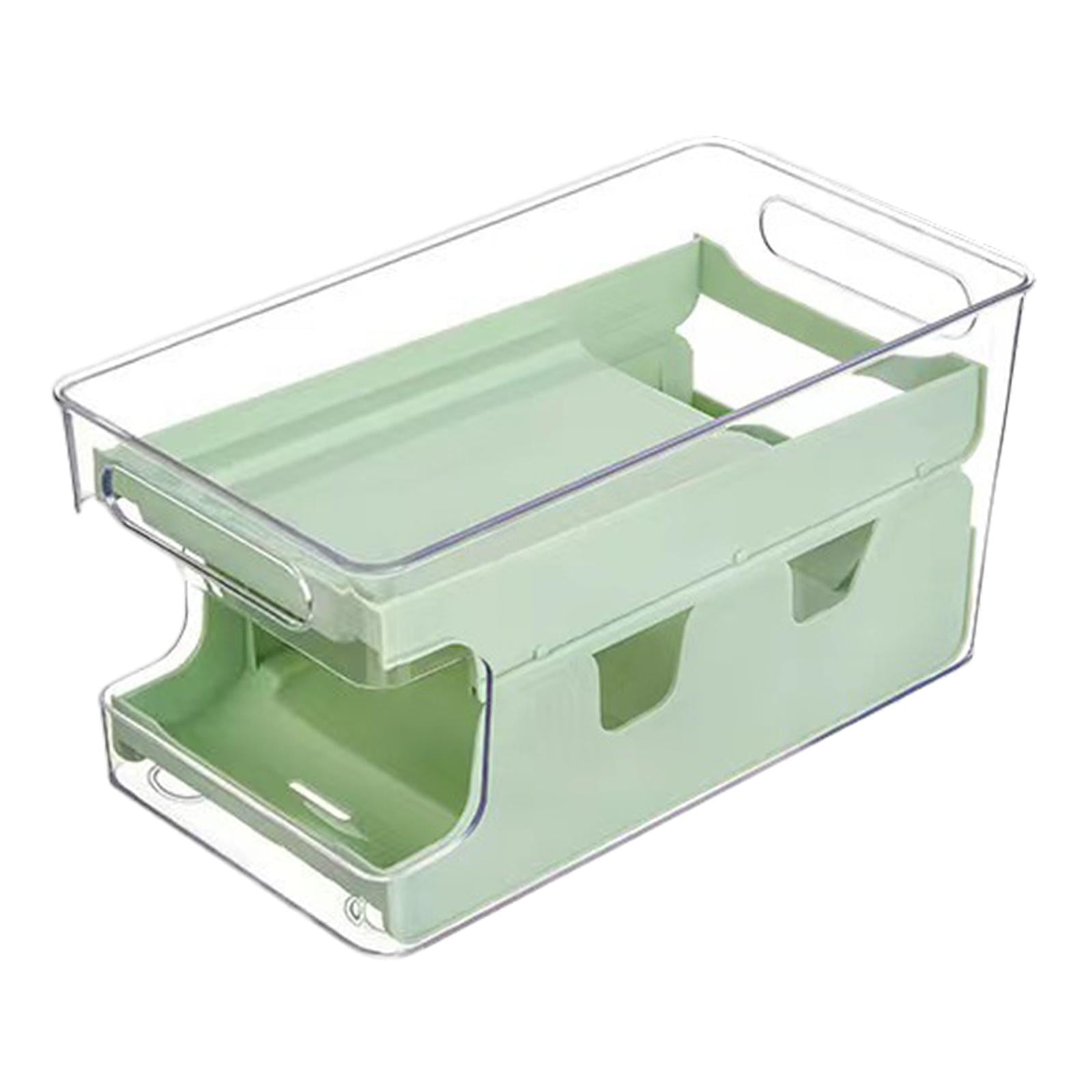 Fiocias Household Fridge Organizer Organization Storage Bins for Cabinet Cupboard Drawer Green