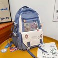 thumbnail image 2 of 26-27 Elementary School Kids Backpack Large Capacity Schoolbag With Rabbit Pendant, 2 of 4
