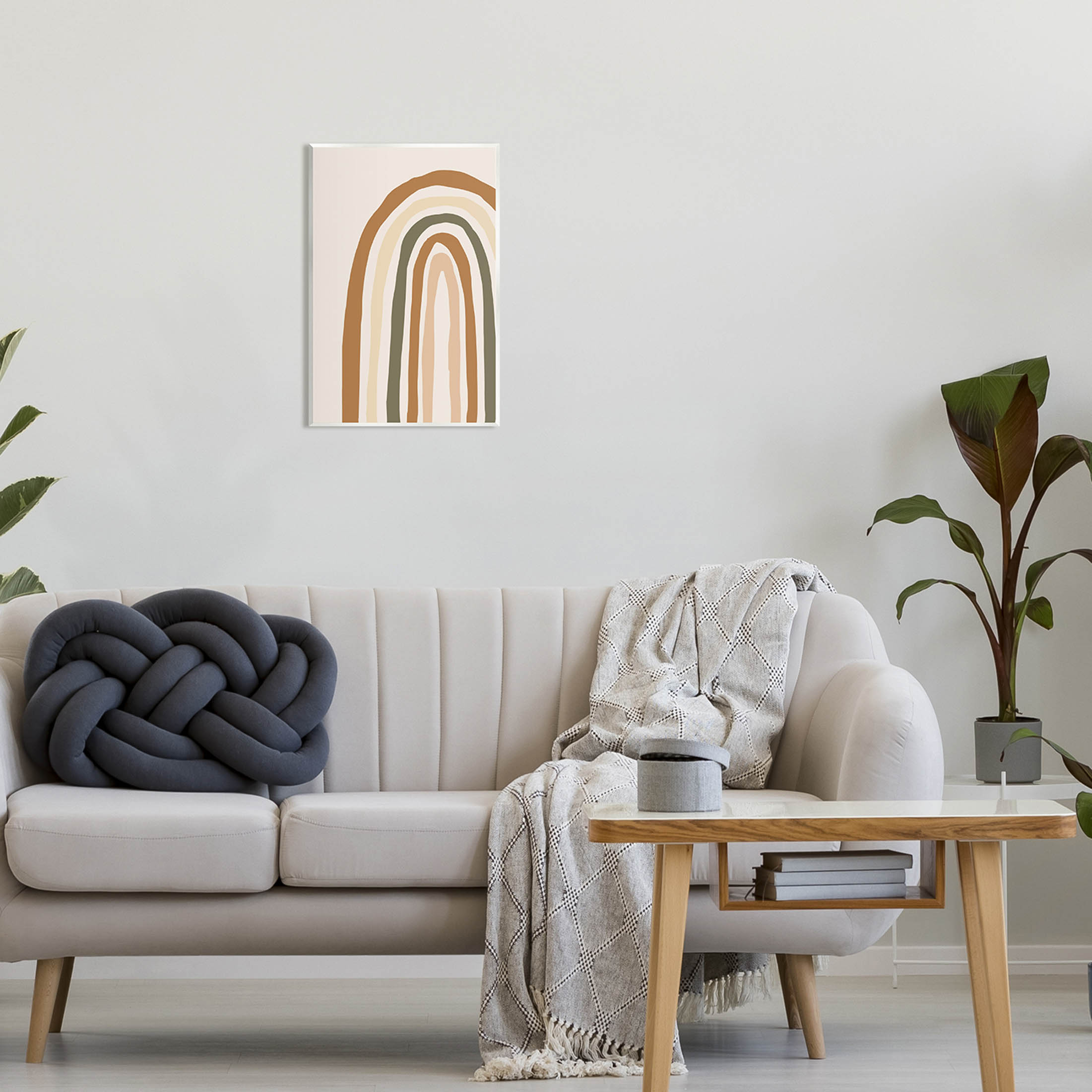Stupell Industries Neutral Tones Rainbow Graphic Art Unframed Art Print Wall Art, Design by Elizabeth Medley