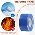 thumbnail image 4 of 2 Pcs Cinta de Silicona Autoadhesiva, Cinta de Sellado de Silicona de 1" x 10ft para Reparación de Tuberías de Plomería, Fugas de Manguera, Azul, 4 of 6
