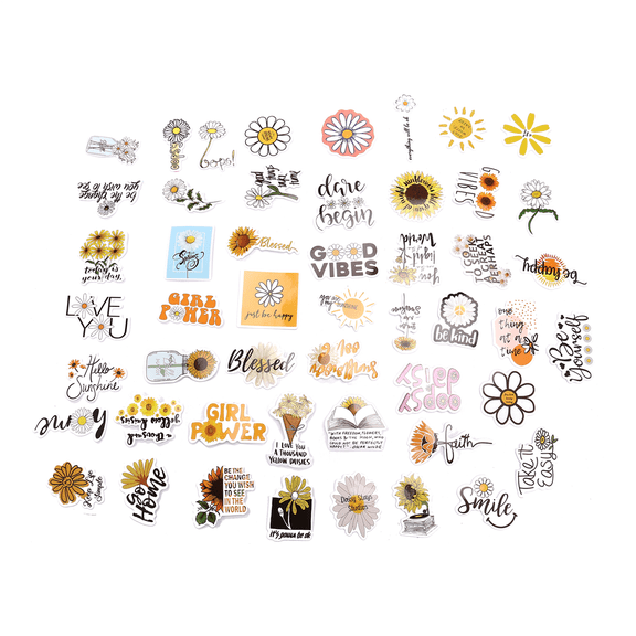 Inspirational Stickers for Hydro Flasks,50 PCS Motivational Stickers for Teens,Girls.Waterproof PVC Sticker for Laptop,50 * Inspirational Stickers