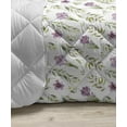 thumbnail image 3 of Green and Purple Down Alternative Comforter, Mardi Gras Themed Abstract Geometric Pattern with Rhombuses, Microfiber Quilt for All Season, 5 Sizes, Yellow Violet and Green, by Ambesonne, 3 of 3