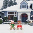 thumbnail image 2 of 33 in. Pre-Lit Gingerbread Cookie Couple, Warm White LED Lights, 2 of 4