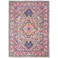 thumbnail image 1 of 5 x 7 ft. Light Gray & Pink Medallion Area Rug, 1 of 1