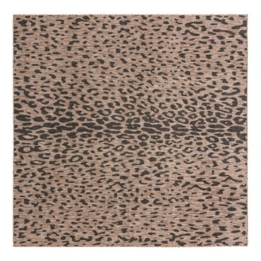 Unique Loom Outdoor Safari Collection Area Rug - Samburu (10' Square Natural/Light Brown)