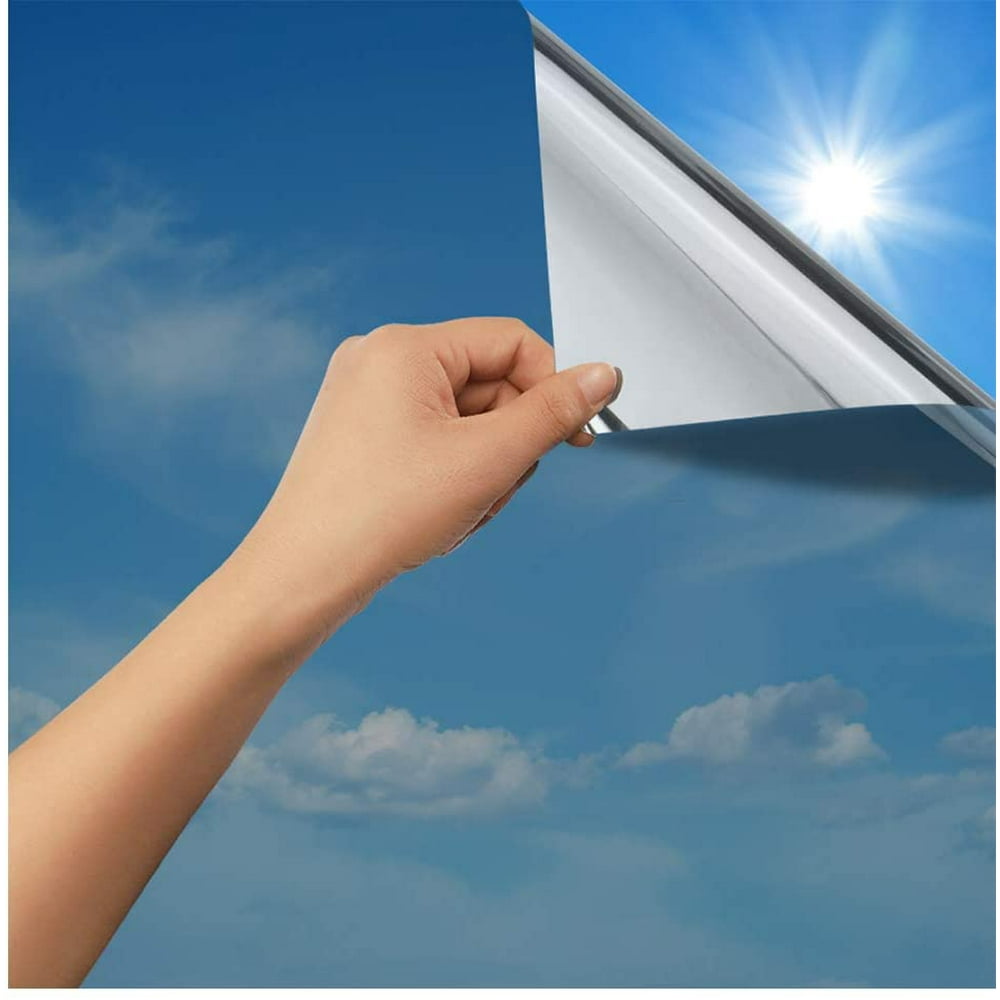 Rabbitgoo One Way Window Film, Mirror Effect Tint Glass Covering for