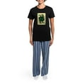 thumbnail image 4 of CafePress - Queen Of Shamrocks Card Women's Dark Pajamas - Women's Short Sleeve Print T-Shirt and Pants Dark Cotton Pajama Set, 4 of 7