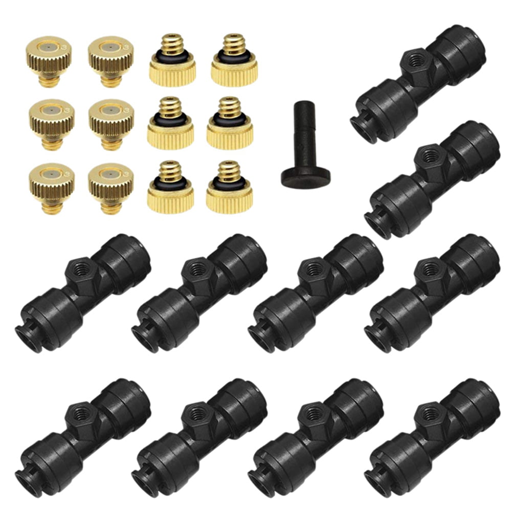 20 x Misting Nozzles Brass for Cooling System 0.012" 0.3 mm 10/24 UNC Garden 