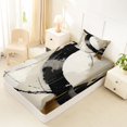 thumbnail image 4 of Homewish Modern Spiral Twin Sheets,Geometric Abstract Bedding,Cream,3-Piece,1 Fitted Sheet and 1 Pillowcase, 4 of 6