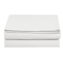 1500 Thread Count Egyptian Quality 1-Piece Flat Sheet, Full Size, White ...