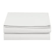 Elegant Comfort 1500 Thread Count White Solid Print Microfiber Flat Sheet King