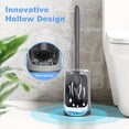 thumbnail image 4 of Toilet Bowl Brush Holder Set: Curved Design with Holder for Deep Cleaning Under Rim - Compact Hidden Scrubber for Small Space - Modern RV Bathroom Accessories - Gray, 4 of 14